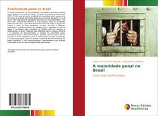 Couverture de A maioridade penal no Brasil