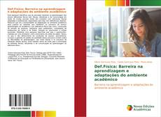 Capa do livro de Def.Física: Barreira na aprendizagem e adaptações do ambiente acadêmico 