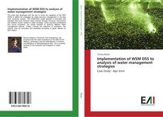 Portada del libro de Implementation of WSM DSS to analysis of water management strategies