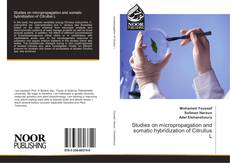 Capa do livro de Studies on micropropagation and somatic hybridization of Citrullus L 