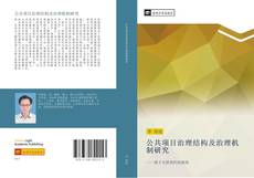 Capa do livro de 公共项目治理结构及治理机制研究 