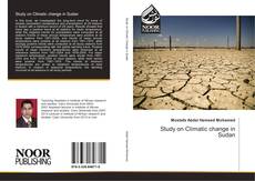 Copertina di Study on Climatic change in Sudan