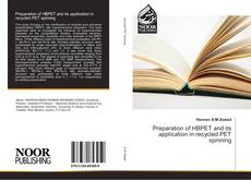 Capa do livro de Preparation of HBPET and its application in recycled PET spinning 