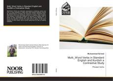Buchcover von Multi_Word Verbs in Standard English and Kurdish a Contrastive Study