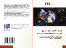 Buchcover von QU’EST-CE QUE LA POESIE D’EQUATIONS MATHEMATIQUES