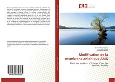 Capa do livro de Modification de la membrane anionique AMX 