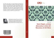 Portada del libro de Henri Rapin, artiste décorateur entre Art Nouveau et Art Déco