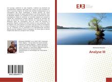 Capa do livro de Analyse III 