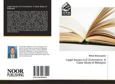 Portada del libro de Legal Issues in E-Commerce: A Case Study of Malaysia