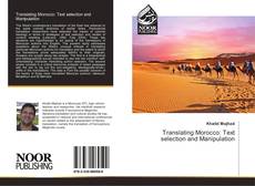 Capa do livro de Translating Morocco: Text selection and Manipulation 