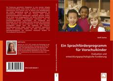 Ein Sprachförderprogramm für Vorschulkinder的封面