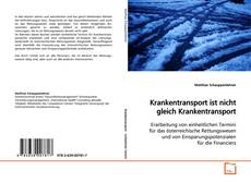 Capa do livro de Krankentransport ist nicht gleich Krankentransport 