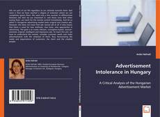 Advertisement Intolerance in Hungary kitap kapağı