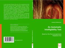 Buchcover von An Automatic Intelligibility Test