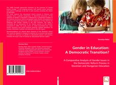 Buchcover von Gender in Education: a Democratic Transition?