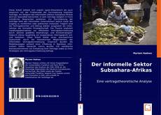 Buchcover von Der informelle Sektor Subsahara-Afrikas