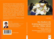 Buchcover von Das Studium der Erziehungswissenschaft seit den 1990er Jahren