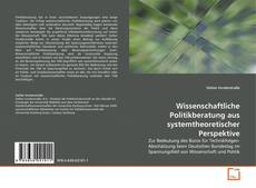 Capa do livro de Wissenschaftliche Politikberatung aus systemtheoretischer Perspektive 
