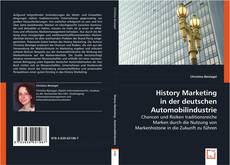 Buchcover von History Marketing in der deutschen Automobilindustrie