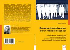 Buchcover von Demotivationsprävention durch richtiges Feedback