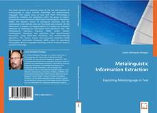 Bookcover of Metalinguistic Information Extraction