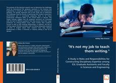 Copertina di "It's not my job to teach them writing."