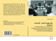 Copertina di Lernstil - eine Frage der Kultur?