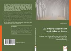 Das Umwelterlebnis im unsichtbaren Raum kitap kapağı