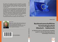 Rechtswissenschaftliche Terminologiearbeit (Deutsch - Italienisch) kitap kapağı