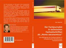 Der Fachjournalist in technischen Fachzeitschriften als ?Homo oeconomicus? kitap kapağı