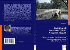 Stability and Democratization: A Spanish Model? kitap kapağı