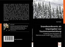Bookcover of Snowboardevents als Impulsgeber zur Tourismusentwicklung