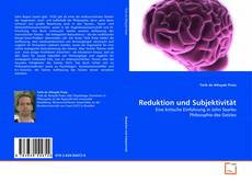 Portada del libro de Reduktion und Subjektivität