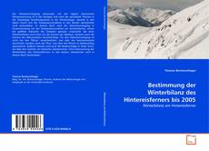 Portada del libro de Bestimmung der Winterbilanz des Hintereisferners bis 2005