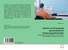 Portada del libro de System zur Erzeugung personalisierter Vorlesungsmitschnitte