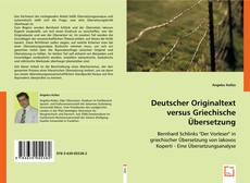 Deutscher Originaltext
versus
Griechische Übersetzung kitap kapağı