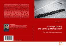 Capa do livro de Earnings Quality and Earnings Management 