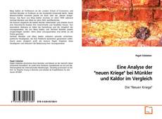 Couverture de Eine Analyse der "neuen Kriege" bei Münkler
und Kaldor im Vergleich.