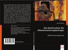 Copertina di Das Rechtsinstitut des Altlastensanierungsbeitrages