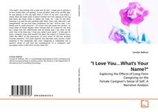 Portada del libro de "I Love You...What's Your Name?"