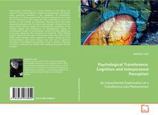 Portada del libro de Psychological Transference: Cognition and
Interpersonal Perception