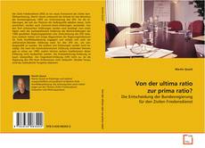 Portada del libro de Von der ultima ratio zur prima ratio?