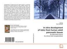 Copertina di In vitro development of islets from human adult
pancreatic tissues