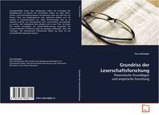 Copertina di Grundriss der Leserschaftsforschung