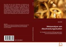 Copertina di Metaanalyse von Abschreckungsstudien