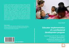 Couverture de Educator implementation of a professional
development program