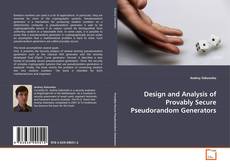 Capa do livro de Design and Analysis of Provably secure Pseudorandom
Generators 