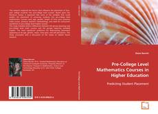 Copertina di Pre-College Level Mathematics Courses in Higher Education