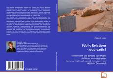 Buchcover von Public Relations - quo vadis?
