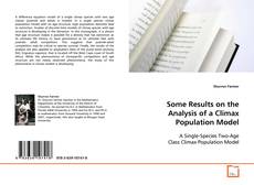 Couverture de Some Results on the Analysis of a Climax Population
Model